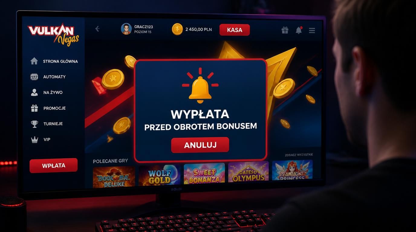 Alert wypłata bonusa przed obrotem