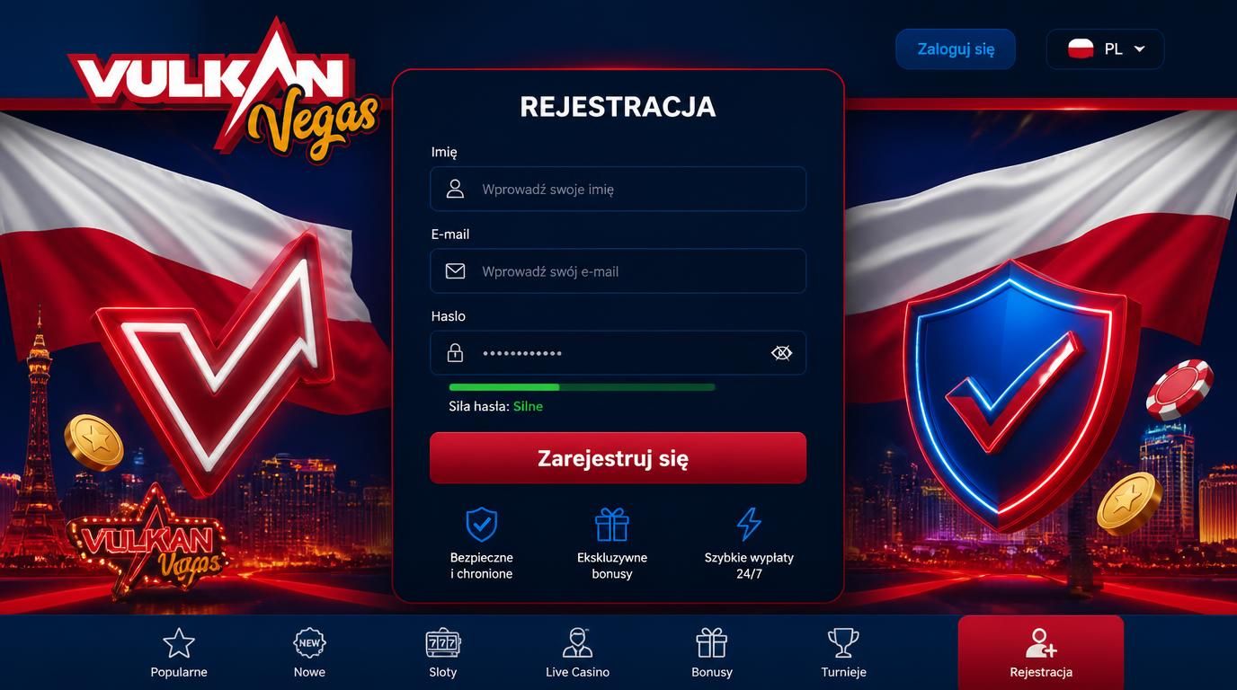 Użytkownik wypełniający formularz rejestracji kasyna online
